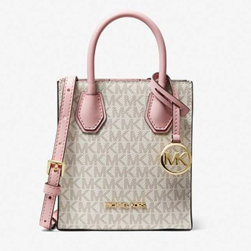 NWT, Michael Kors Mercer Extra-Small Logo & Leather Crossbody Bag, MSRP $348