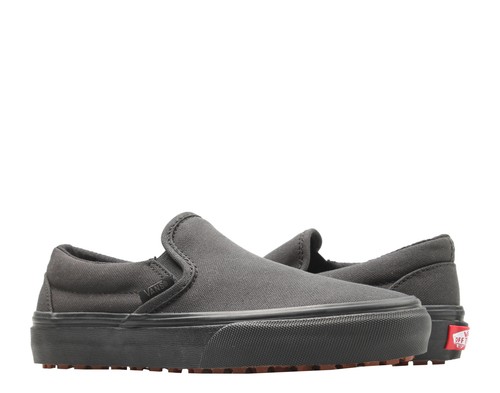 size 4 black slip on vans