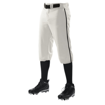 Alleson Athletic Crush Adult Men's Knicker Piped Baseball Pants, Short Pants