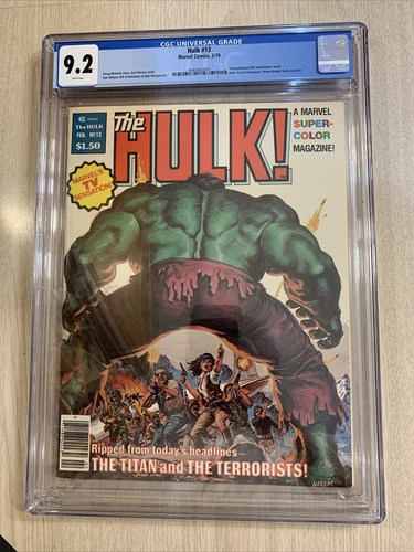 HULK MAGAZINE 13 CGC 9.2 NM-WHITE PGS 1979 NEW CASE IST SIENKIEWICZ MOON KNIGHT