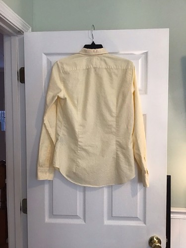 Ralph Lauren Sport Men's Slim Fit Shirt SZ 10 Yellow Striped Long Sleeve Button - Picture 7 of 8