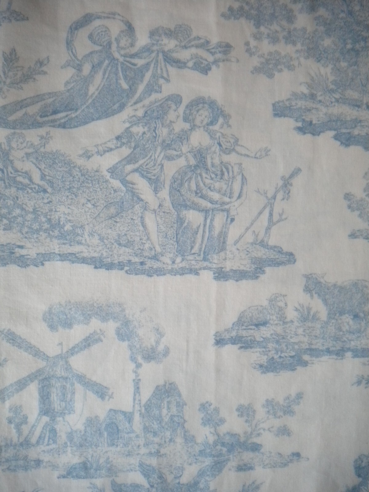 Laura Ashley 'Toile de Jouy' Delphinium Blue & White Cotton Fabric