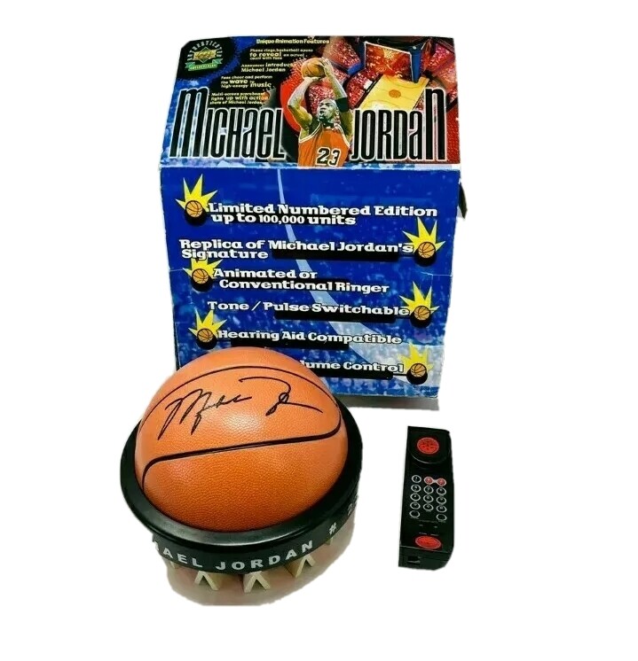 スポーツトイ・アクショントイ Michael Jordan Animated Telephone Michael Jordan Upper Deck Chicago Bulls Animated Telephone