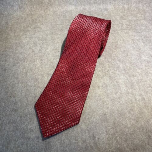 Donald Trump Signature Collection Mens Red Silver Gold Silk Blend Tie EUC - Picture 1 of 8