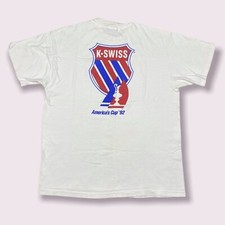 Vintage 90s K-Swiss America’s Cup T-Shirt Men’s Size Large Made in USA
