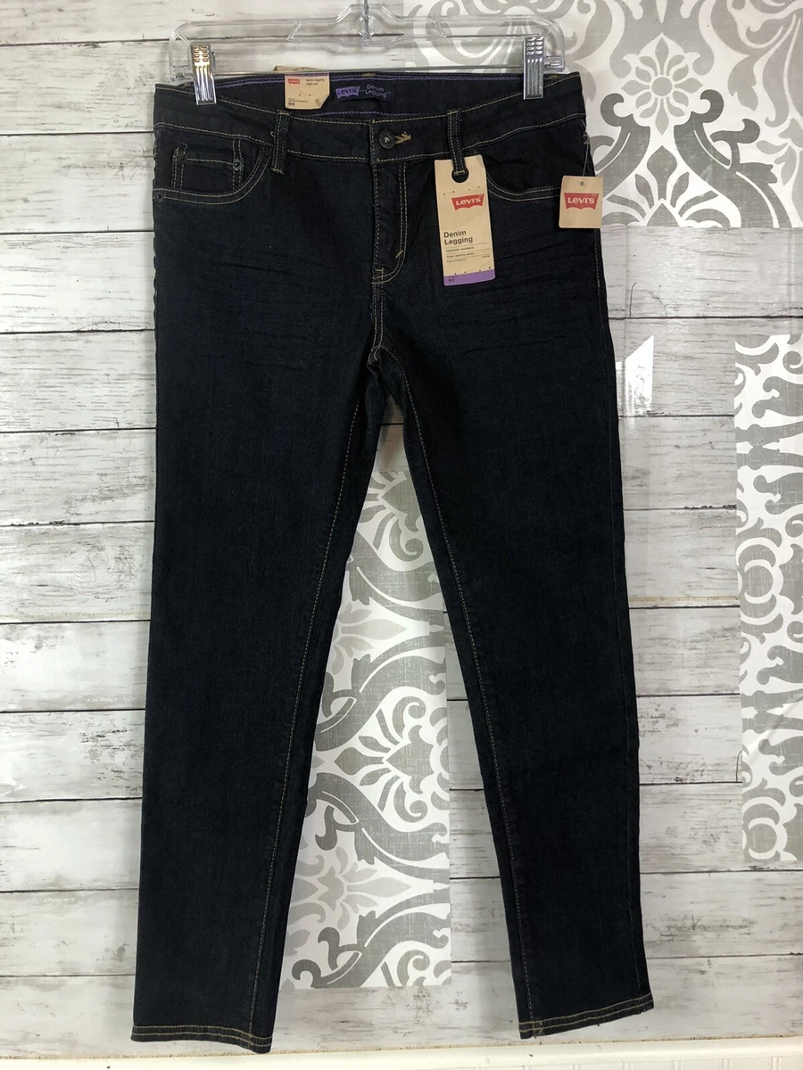 pause træfning menneskemængde Girl Plus Size 12 1/2 Levi&#039;s Denim Leggings Jeggings Blue Inseam 28  NWT | eBay