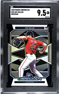 2020 Panini Chronicles Obsidian #33 Zac Gallen Rookie SGC 9.5 RC