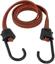 KEEPER 06128 48-inch Narrow Flat Bungee Cord Strap w/ Coated Steel Core Hooks