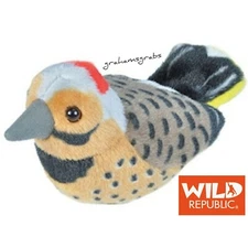 NORTHERN FLICKER  Audubon REAL BIRD CALL WILD REPUBLIC PLUSH STUFFED ANIMAL NEW