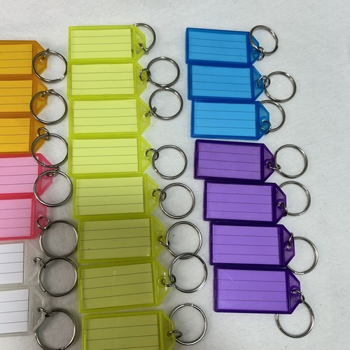 Plastic Key Label Organization Tag Colorful Tags with Window for Easy 30 - Picture 3 of 6