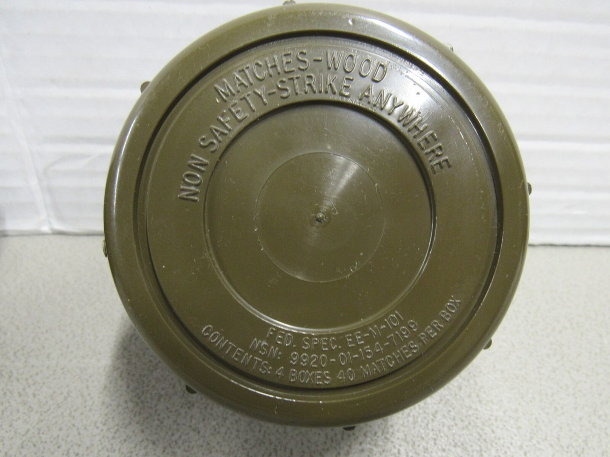 US Military Cold Climate Survival Kit Match Container Case Strike