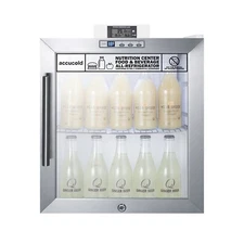 Accucold SCR215LNZ Freestanding Glass Door Undercounter Nutrition Center Refr...