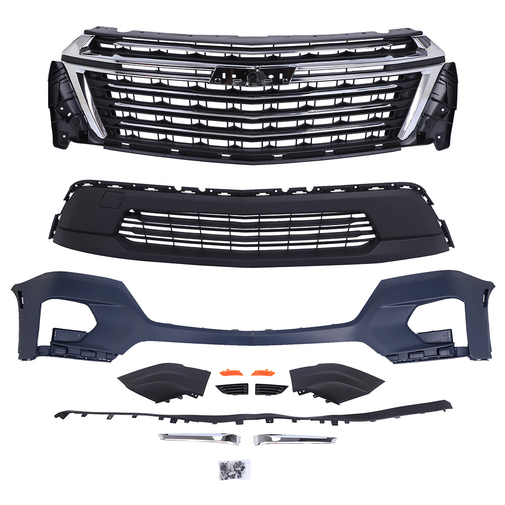 Complete Front Bumper Cover Kit For 2022 2023 2024 Chevrolet Traverse