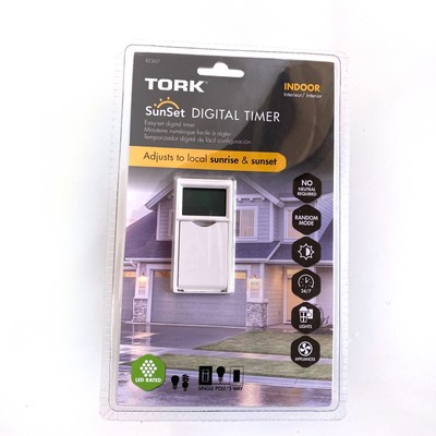 Tork SunSet In-Wall Indoor Digital Lighting Timer, RZ307 NEW