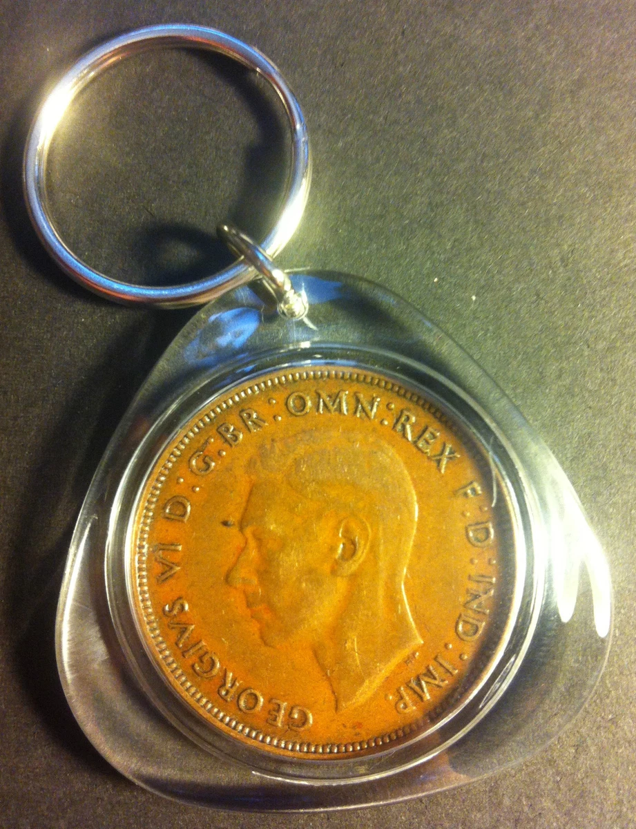 Awesome Collectible Australian 1940 Melbourne Mint Birthday Penny Key Ring