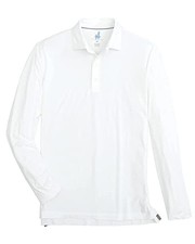 johnnie-O Swing Long Sleeve Featherweight Polo White/M
