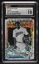2021 Bowman Chrome Black & White Mini-Diamond Refractor Pedro Pineda CSG 10 04hd