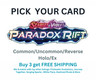 Pokemon Paradox Rift You Pick Common / Uncommon / Holo / Reverse Holo / Ex
