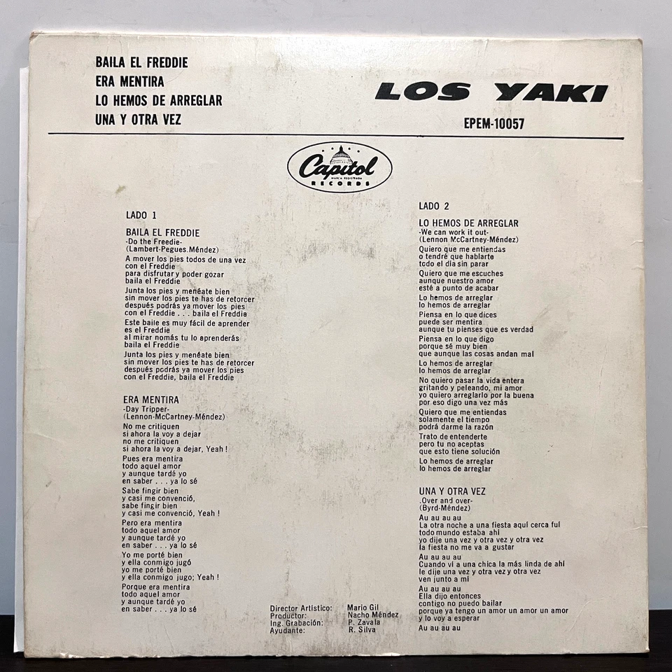 LOS YAKI - Baila El Freddie (Mexican Beatles!) - 7" Vinyl Record 45RPM - VG+ - Image 2 of 3