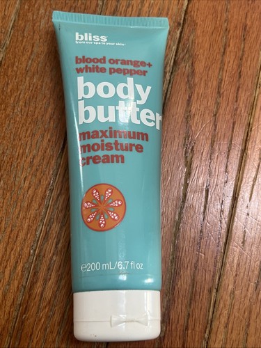 BLISS 6.7 oz Blood Orange White Pepper BODY BUTTER CREAM + Bonus Mini Extras - Picture 1 of 4
