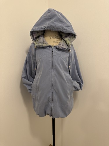 Mulberry Street Lightweight Jacket Coat Hooded Full Zip Cinch Waist & Sleeves M - Picture 1 of 7