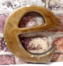 Holzbuchstabe E Vintage Ladenfrontbrief