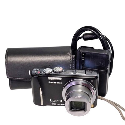 Panasonic Lumix DMC-ZS10 14.1MP Digital Camera Black Charger 16GB