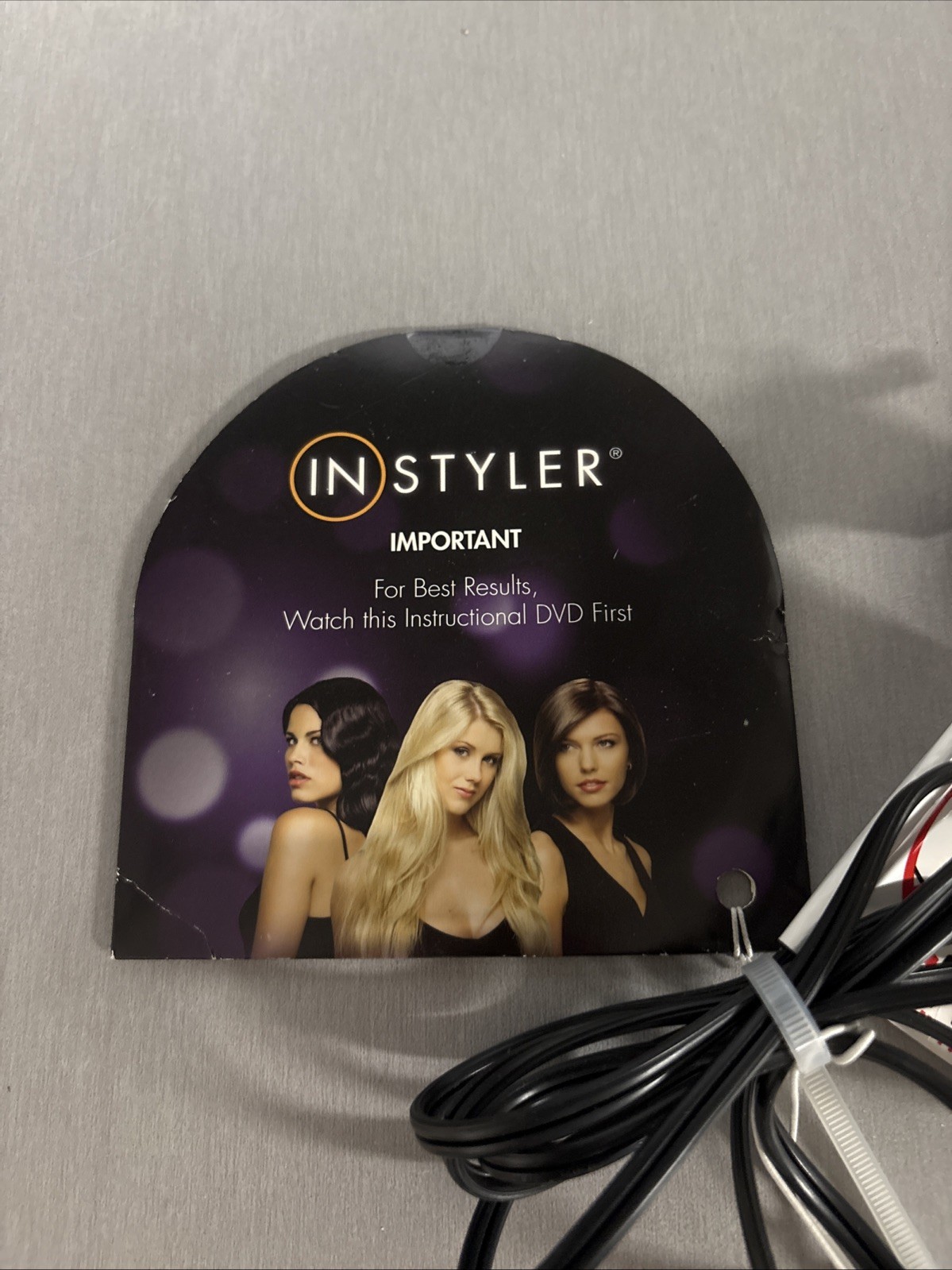InStyler Rotating Iron Red Curling/Straightening IS1001.1-19 w/ DVD