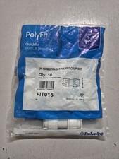 Polyfit 15mm Straight Coupler 10 Pack NEW