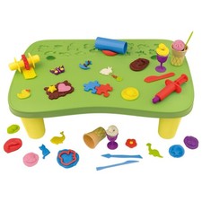 Playtive Knet Set Spieltisch 42 teilig + Zubehör + 8x Knete Spielknete ab 3 J