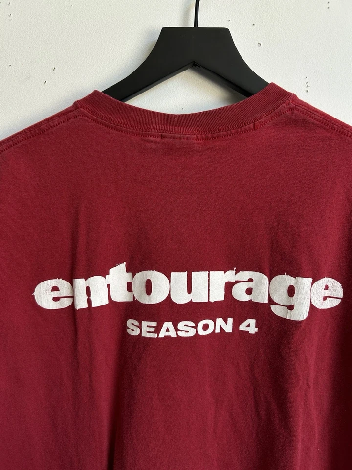 Camiseta roja Entourage 2004 temporada 4 Union Crew talla grande HBO Foto 3 de 4