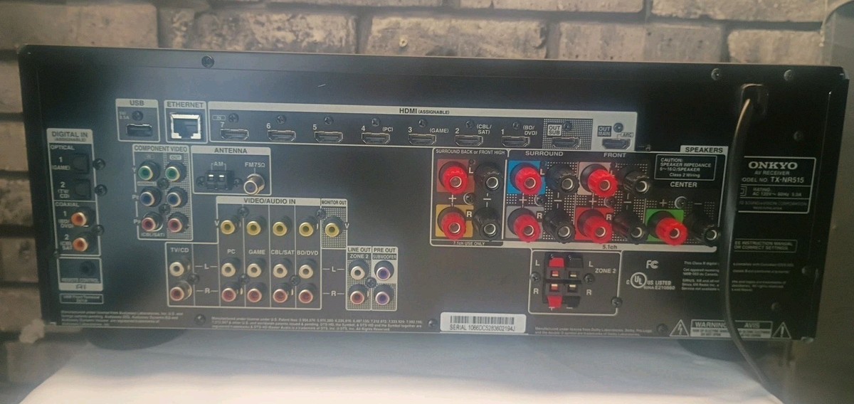 Onkyo TX NR515 7.2 Channel 130 Watt Receiver for sale online | eBay