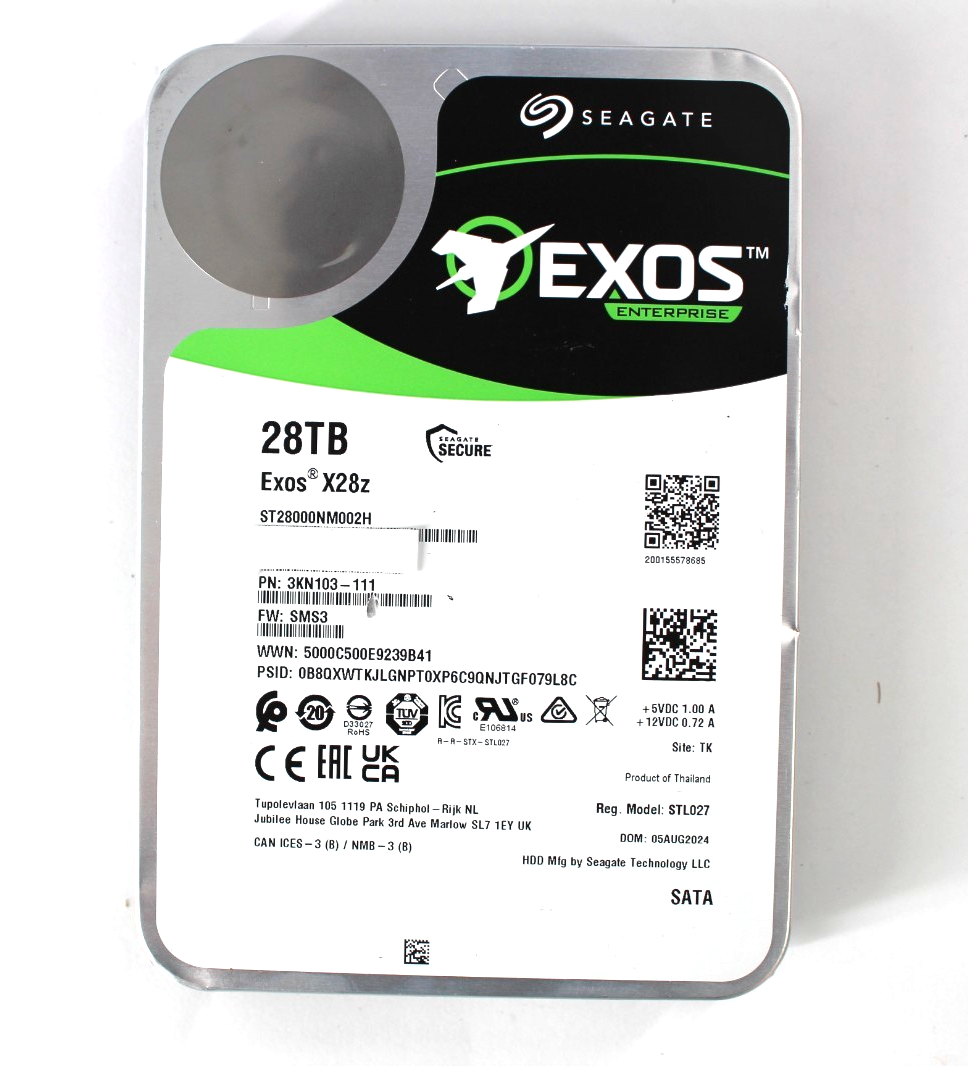 Seagate EXOS Enterprise 28TB X28z 3KN103-111 - 2024 Manufactured