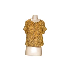 Max Studio Yellow Polyester Blouse