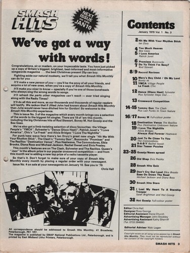 SMASH HITS Magazine (1979 January) BOOMTOWN RATS Clash BONEY M Rezillos - RARE - Picture 3 of 3
