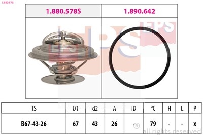 EPS 1.880.578 Thermostat, Coolant for Iveco