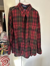 Pendleton Vintage Outdoors Man Shirt 100 Wool Button Down Men's Size L