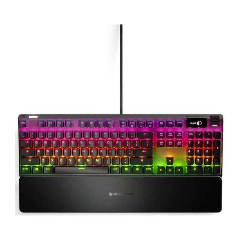 Clavier gaming SteelSeries Apex 7 mécanique fluide avec switch rouge et écran OLED