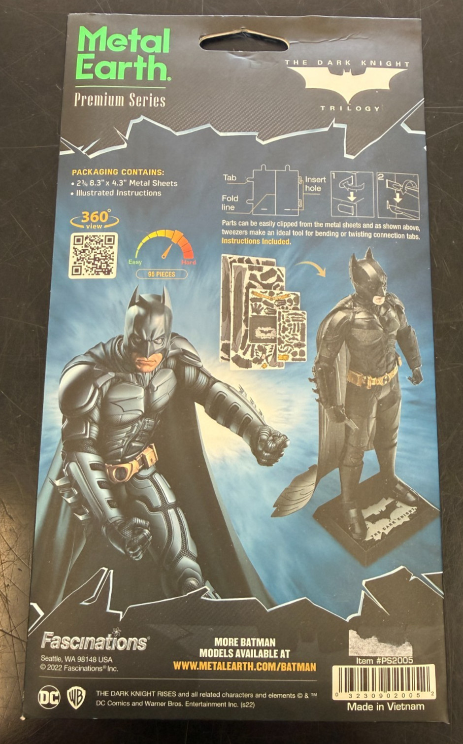 Fascinations Metal Earth THE DARK KNIGHT Batman Premium Steel Model Kit 3D new