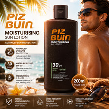 Piz Buin Moisturising Sun Lotion SPF 30 200ml UVA UVB Water Resistant Suncream 44.20 per litre