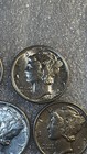 Mercury dimes,lot of 5 41,42,43,44,45, All D Mints  AU Condition Super Nice — photo 10