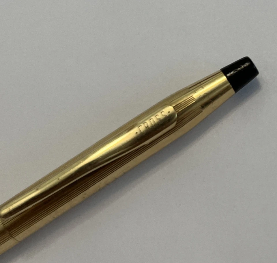 Bolígrafo vintage CROSS 1/20 14kt relleno de oro. Funcionando. Hecho en USA Foto 2 de 4