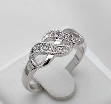 Silver Tone Infinity Band Fashion Ring