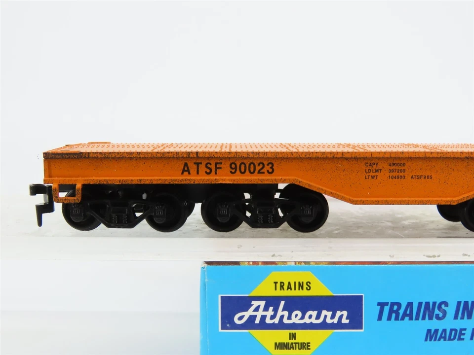 Coche plano de alta resistencia ferrocarril Santa Fe escala HO Athearn 1296 ATSF #90023 Foto 2 de 4