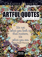 Creative Haven Deluxe Edition Artful Quotes Coloring Book Creative Haven Co...