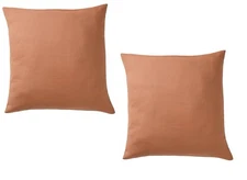 Lot of 2 IKEA PRAKTSALVIA Pillow Cushion Cover Light Brown 20x20" 100% Cotton