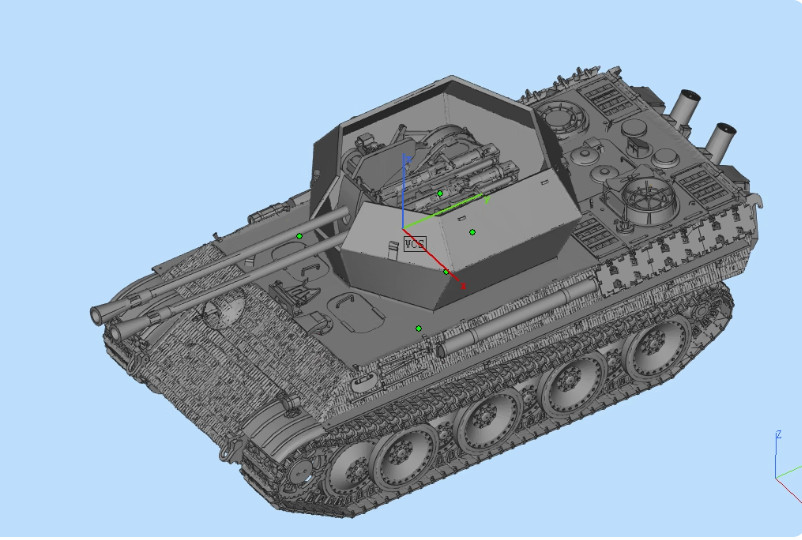 1/72 Flakpanzer Panther tanque (55mm) kit modelo sin pintar