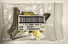 Lot Of 5 New SC1PY (Yellow Plastic Insert) Key Blank Uncut Blade