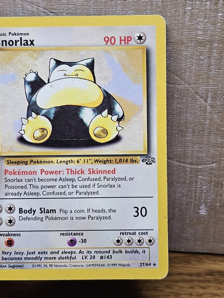 rare snorlax pokemon card (Call of Legends CL 33) of the Day SixPrizes During Pokemon Checkup Snorlax 27/64 Jungle Non-Holo Rare