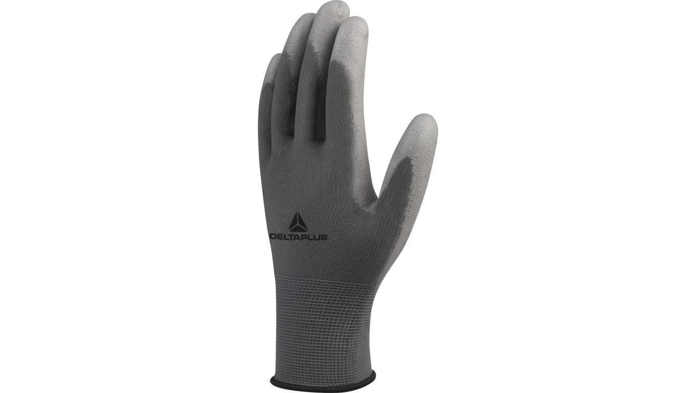 Knitted gloves made of polyamide, palm and fingers coated with polyuretha /T2UK